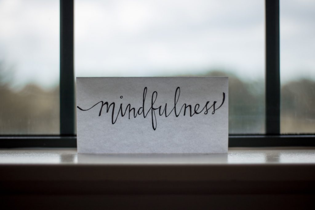Mindfulness in beautiful script